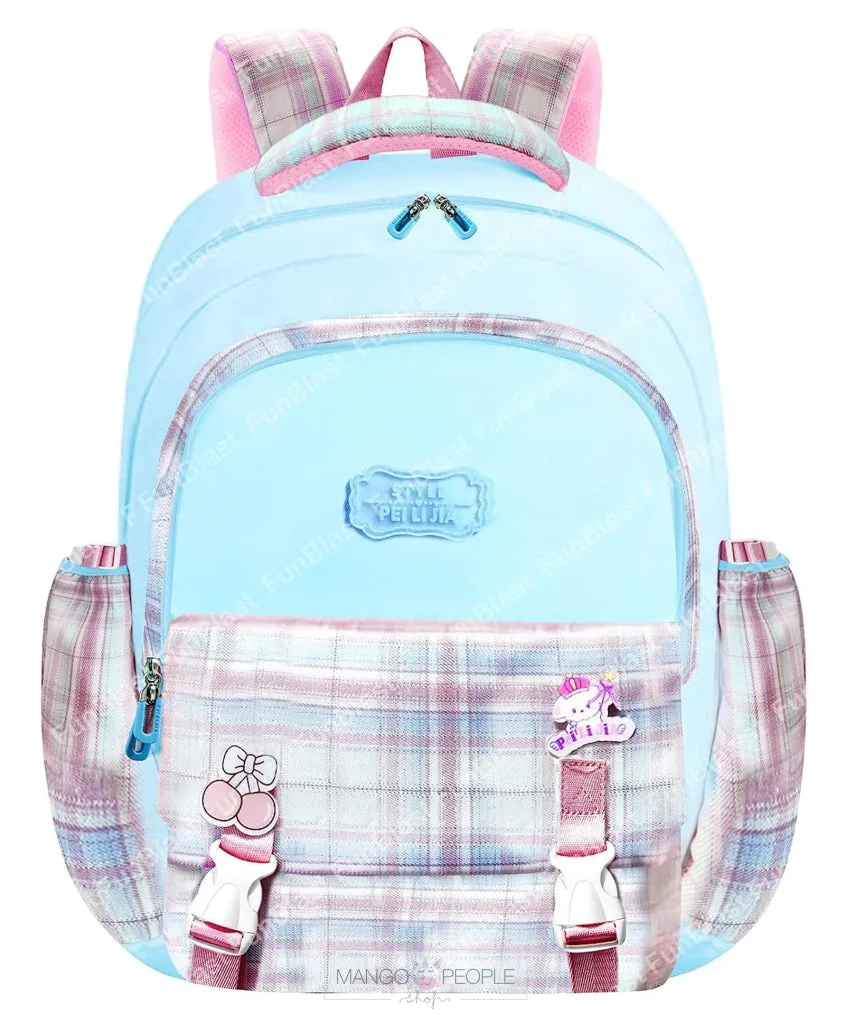 Casual Multipurpose Check Design Backpack For School and College Students