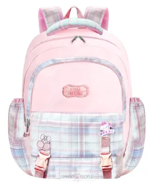 Casual Multipurpose Check Design Backpack For School and College Students