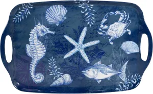Certified International 28194 Oceanic Rectangular Tray with Handles, 19-inch Length, Melamine
