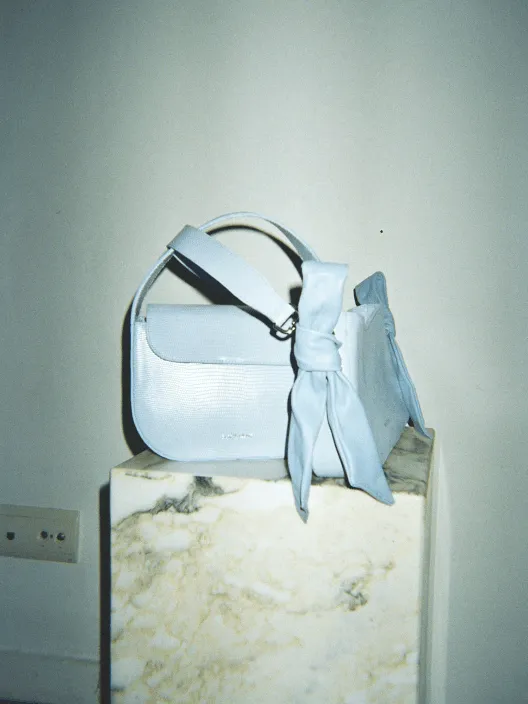CESTA SMALL BAG LIZARD SKY BLUE