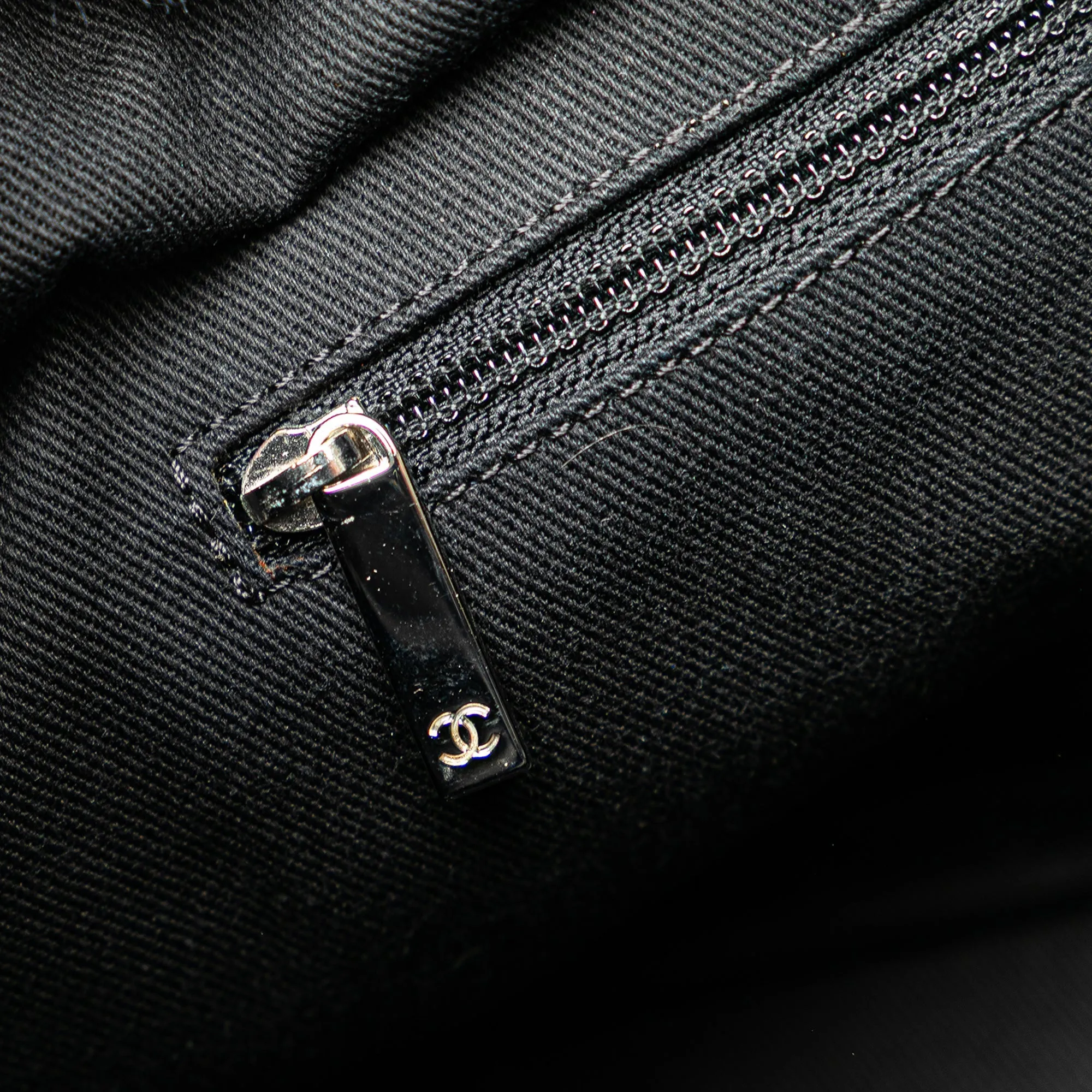 Chanel CC Straw and Caviar Satchel