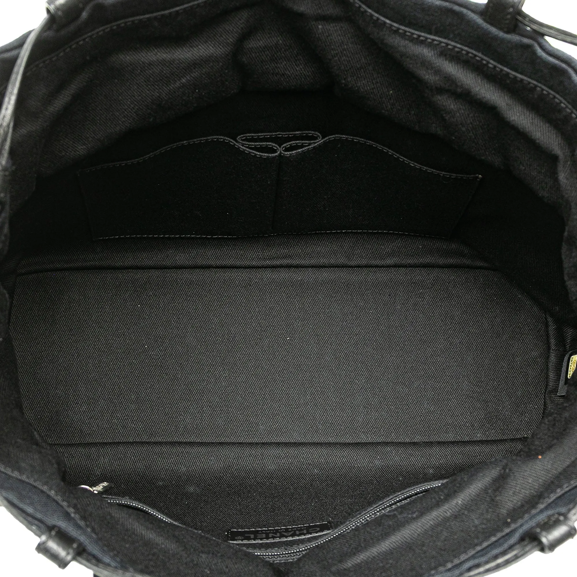 Chanel CC Straw and Caviar Satchel