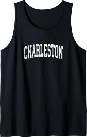 Charleston South Carolina SC Vintage Athletic Sports Design Tank Top