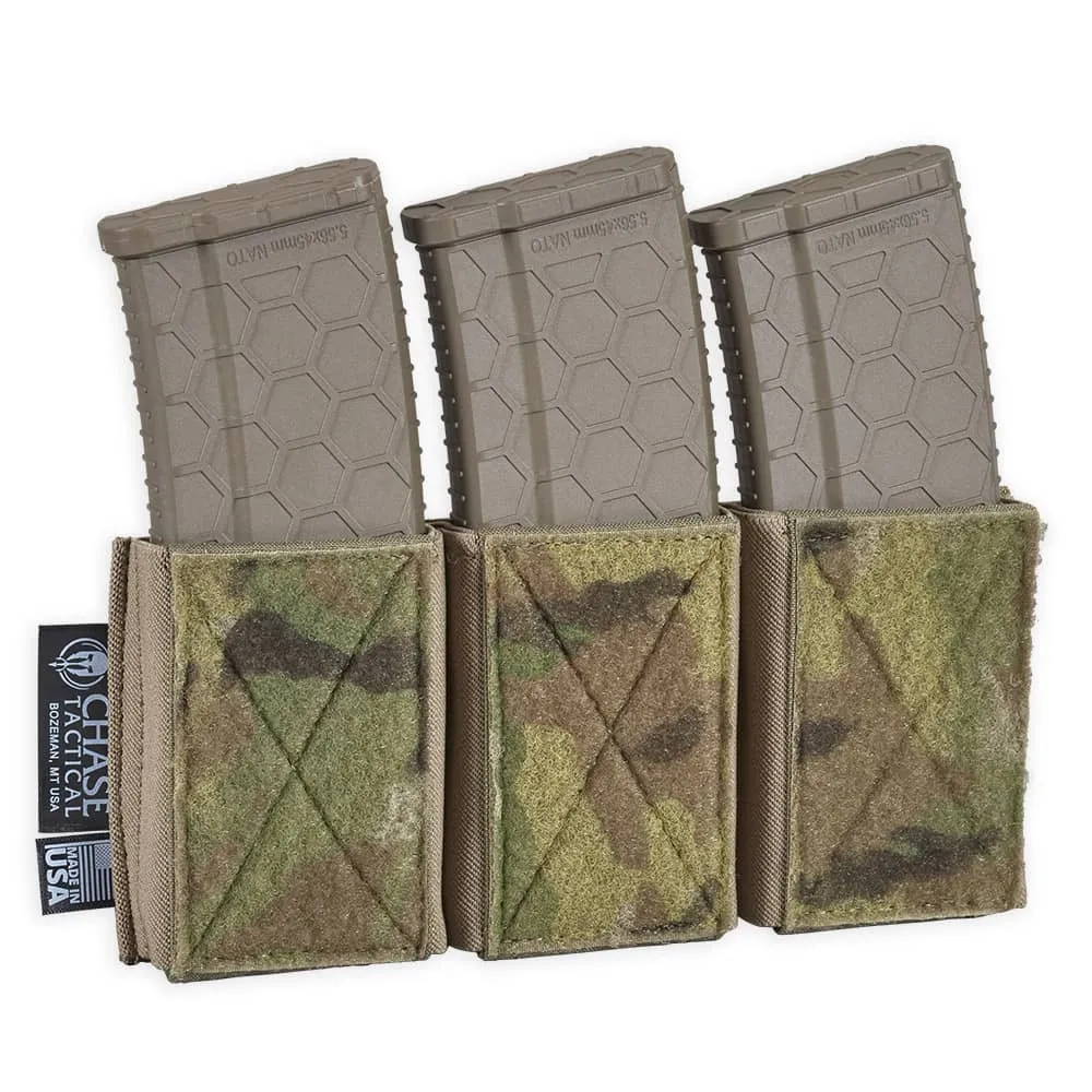Chase Tactical Triple 5.56 Hook and Loop Mag Pouch