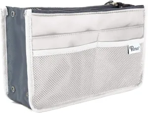 Chelsy Purse Organizer Insert with Handles & 13 Pockets - 3 Sizes (White, Small)