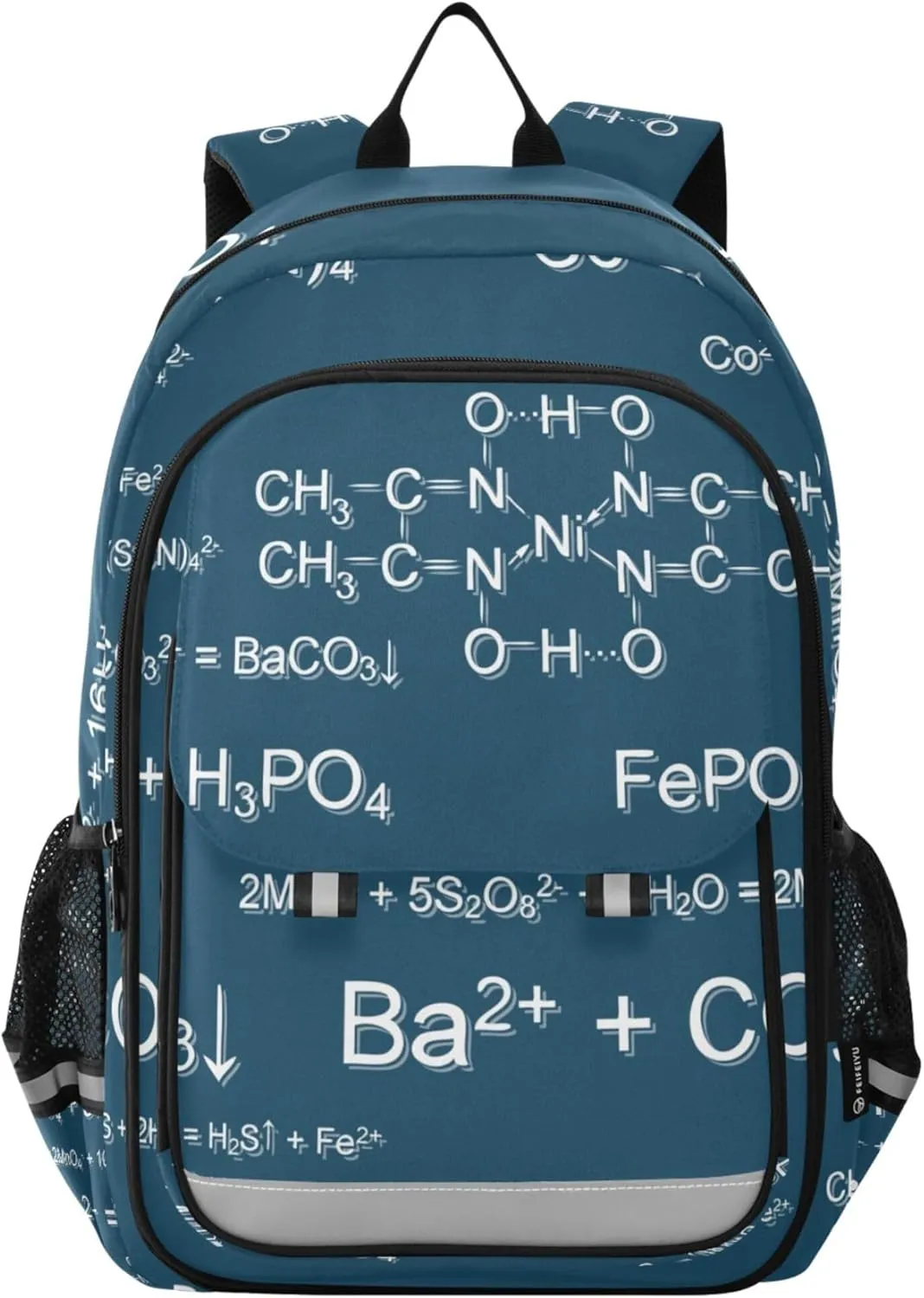 Chemical Formulas Backpack Lightweight Bookbag Travel Laptop Backpack College School Computer Bag with Reflective Stripes
