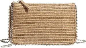 Chic Woven Bead Square Bag - Trendy Shoulder/Crossbody/Handheld Purse for Women with Chain Strap. Stylish & Versatile
