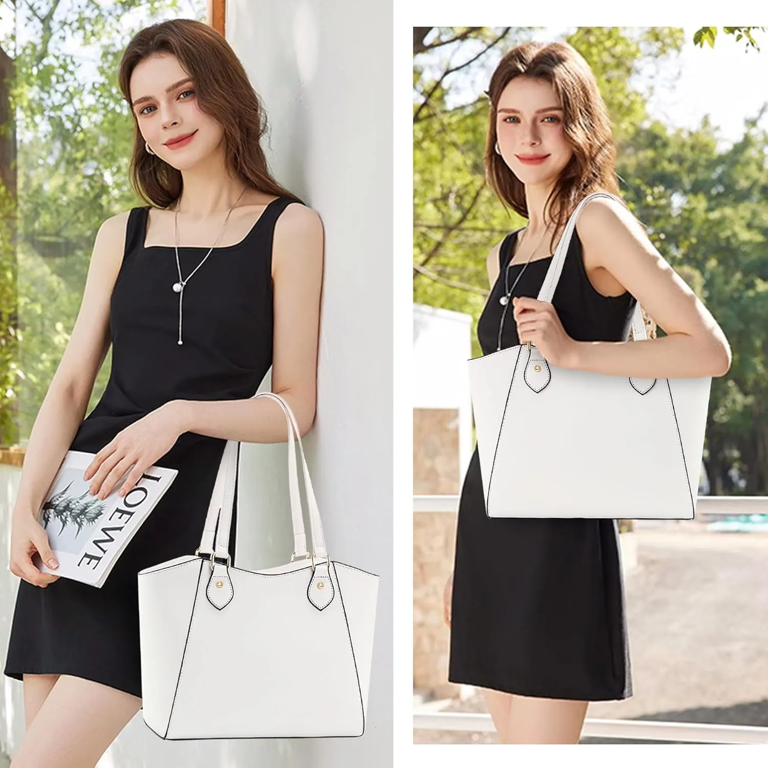 CHICAROUSAL Tote Bag for Women Large Handbags and Purses for Women PU Leather Womens Shoulder Bags