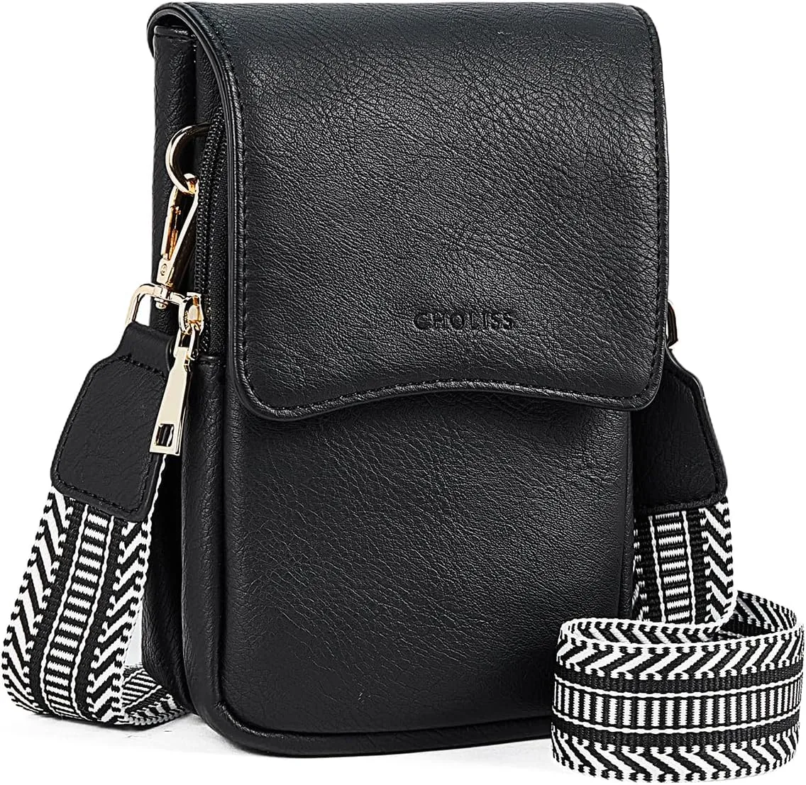CHOLISS Cell Phone Crossbody Purse Small Cross Body Bag for Woman Leather Travel Wallet Shoulder Handbags with Card Slots