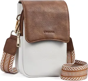 CHOLISS Cell Phone Crossbody Purse Small Cross Body Bag for Woman Leather Travel Wallet Shoulder Handbags with Card Slots