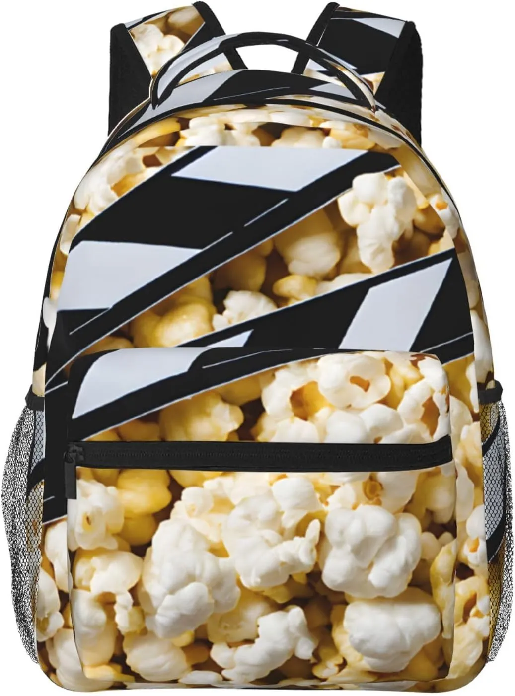 (Cinema Movie Clapboard And Popcorn) Laptop Backpack Purse For Women Men Travel Bag Casual Daypack With Compartment And Multiple Pockets