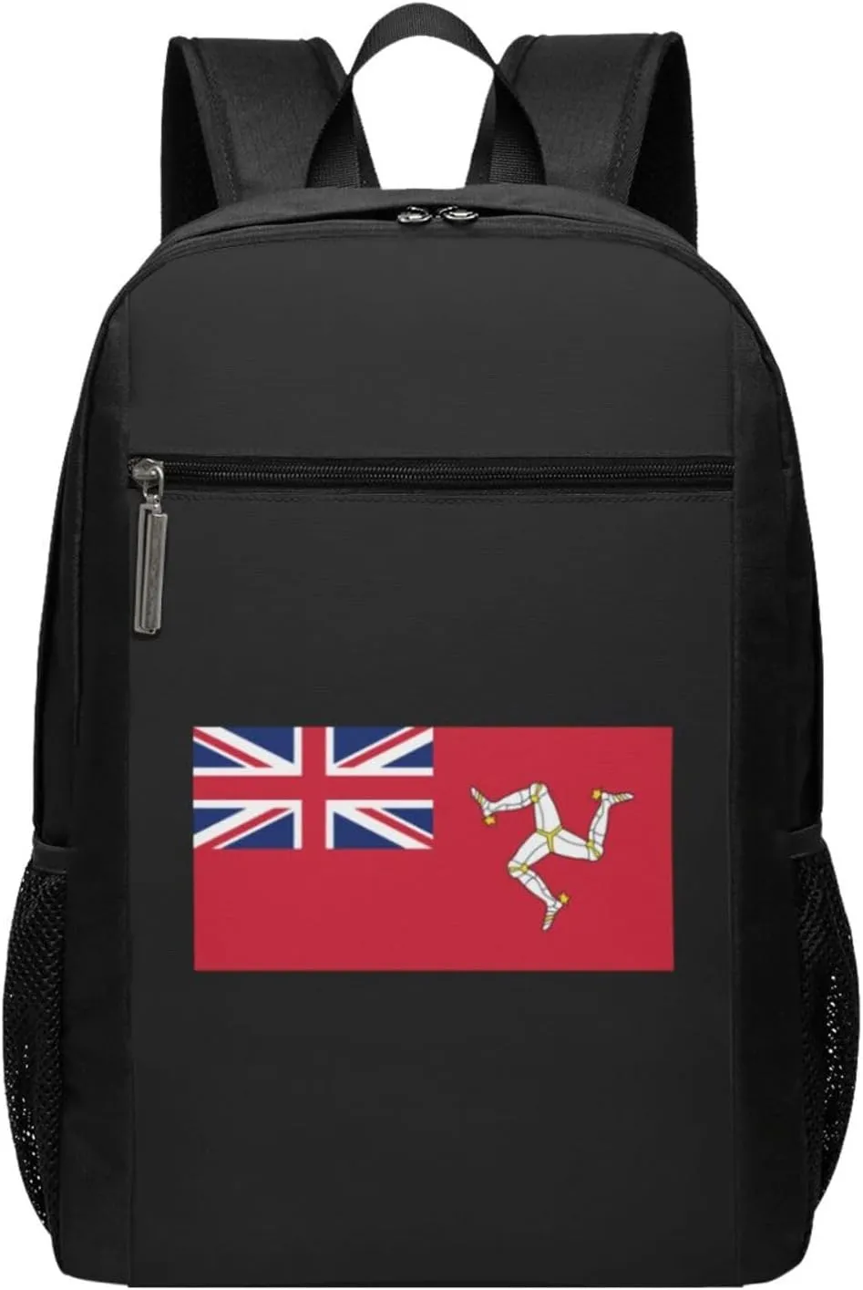 Civil Ensign of The Isle of Man Flag Travel Laptop Backpack, Business Anti Theft Slim Sturdy Laptops Backpacks, College Computer Bag Gift for Men & Women Fits 17 Inch Notebook,Black