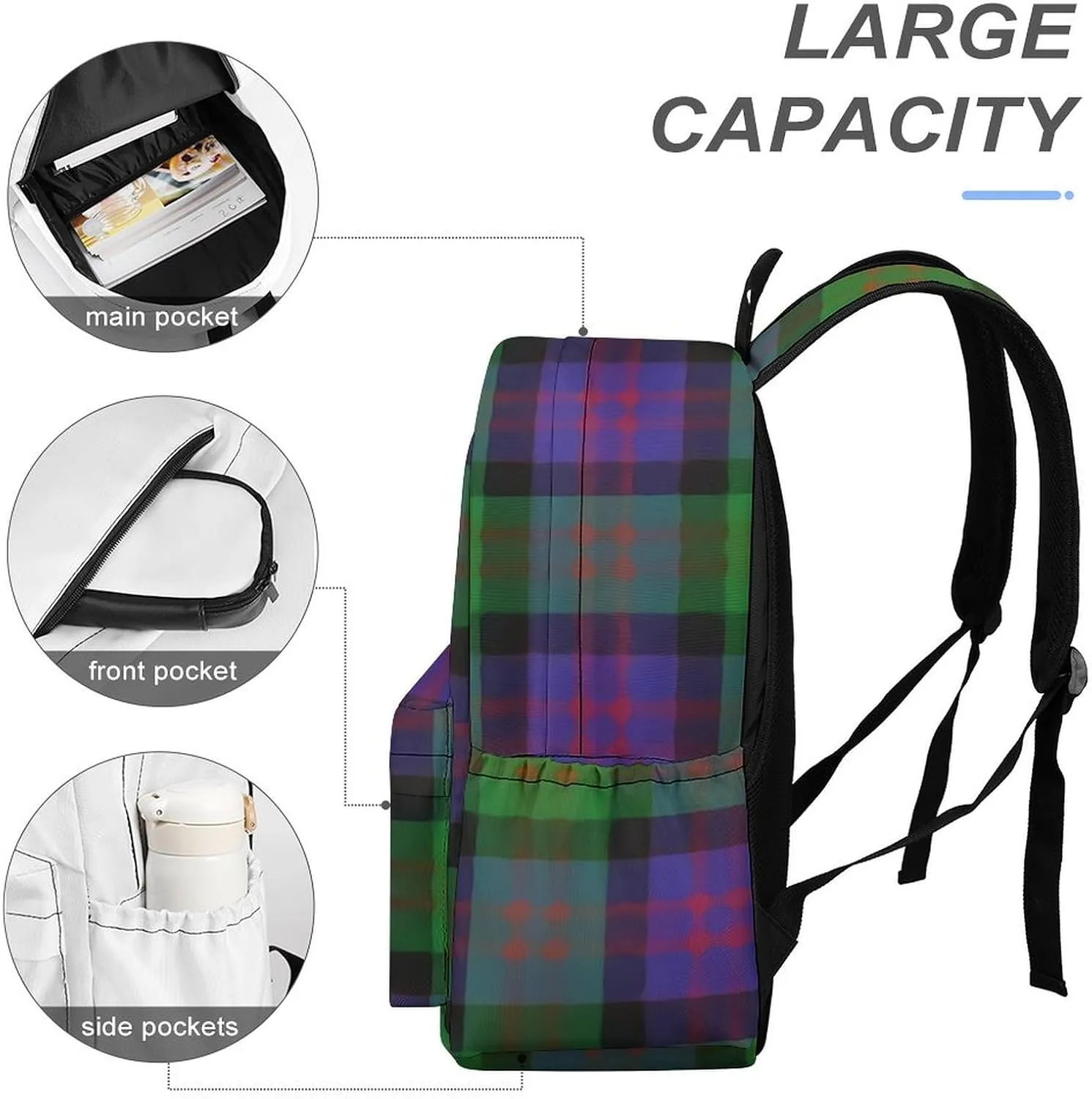 Clan MacDonald Donald Casual Lightweight Large Capacity Travel Backpack Unisex