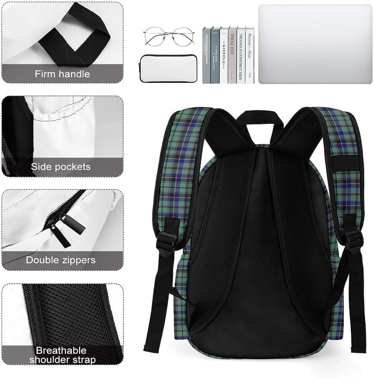 Clan Stevenson Tartan Casual Lightweight Large Capacity Travel Backpack Unisex