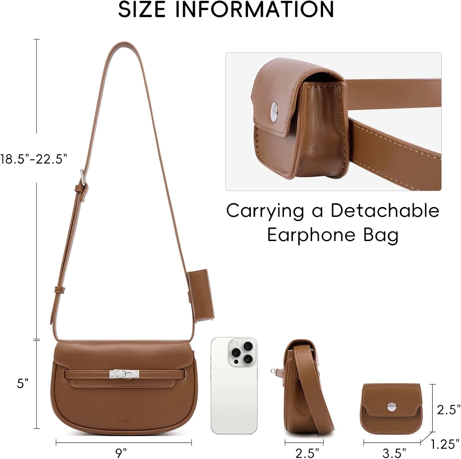CLUCI Crossbody Purses for Women Trendy Cross Body Bag with Adjustable Strap PU Leather Purse 2025