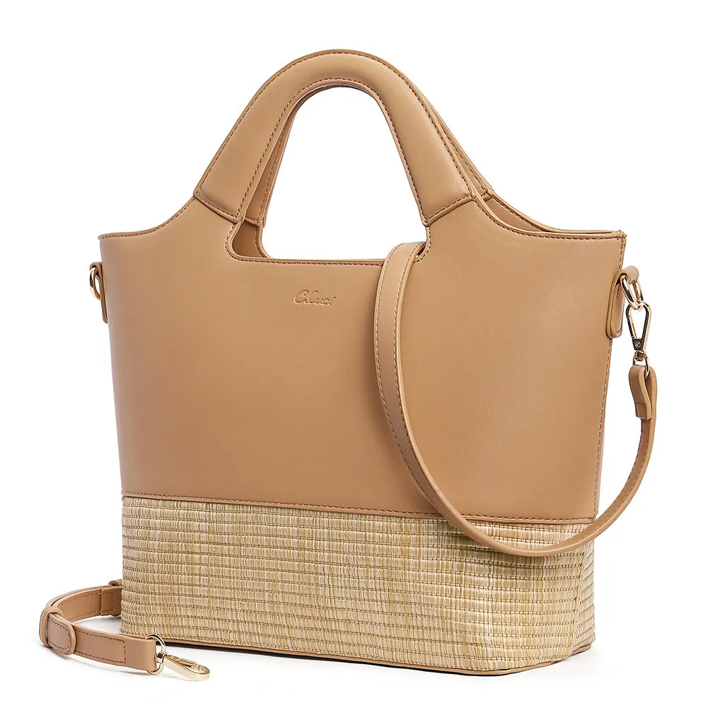 CLUCI Handbags for Women Leather Tote Shoulder Bag Big Capacity Fashion Handbags Wallet Top Handle Satchel Purse