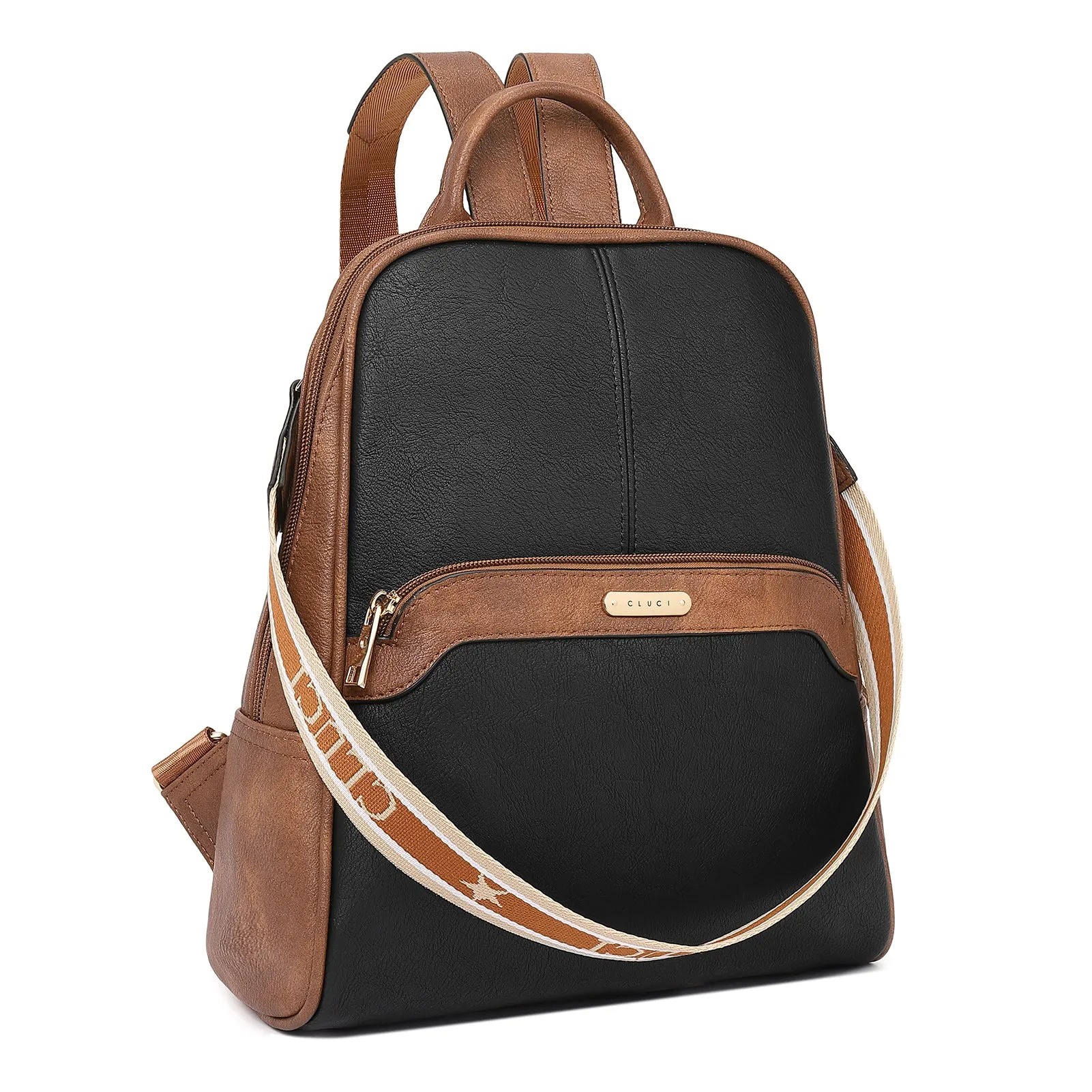 CLUCI Womens Backpack Purse Leather Convertible Bookbag Purses Travel Ladies Designer Daypack Shoulder Bags
