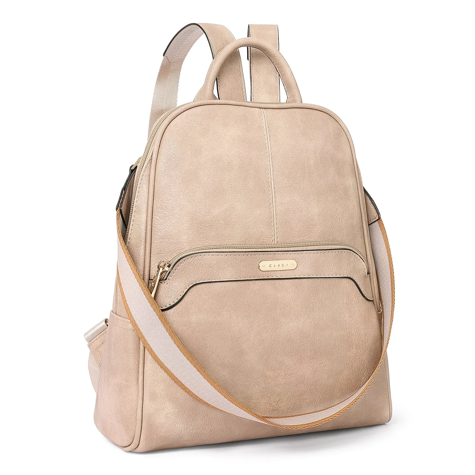CLUCI Womens Backpack Purse Leather Convertible Bookbag Purses Travel Ladies Designer Daypack Shoulder Bags