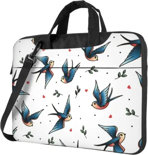 Colorful Paisley Black Bandana Laptop Shoulder Bag ​for Men Women, Computer Carrying Case Messenger Bag with Strap