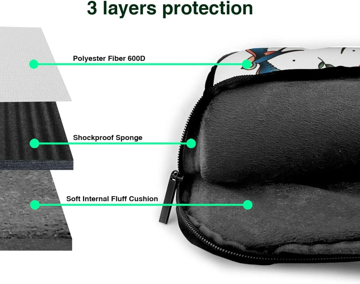 Colorful Paisley Black Bandana Laptop Shoulder Bag ​for Men Women, Computer Carrying Case Messenger Bag with Strap