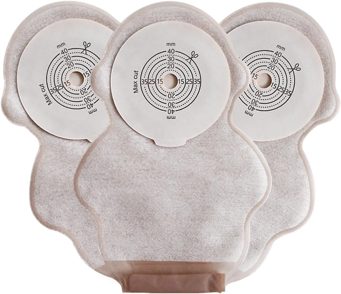 Colostomy Bag for Kids, One Piece Ostomy Bags Hook Loop Closure Drainable Pouches Children’s Ostomy Supplies Ileostomy Stoma Care Cut to Fit 15-40mm 10pcs