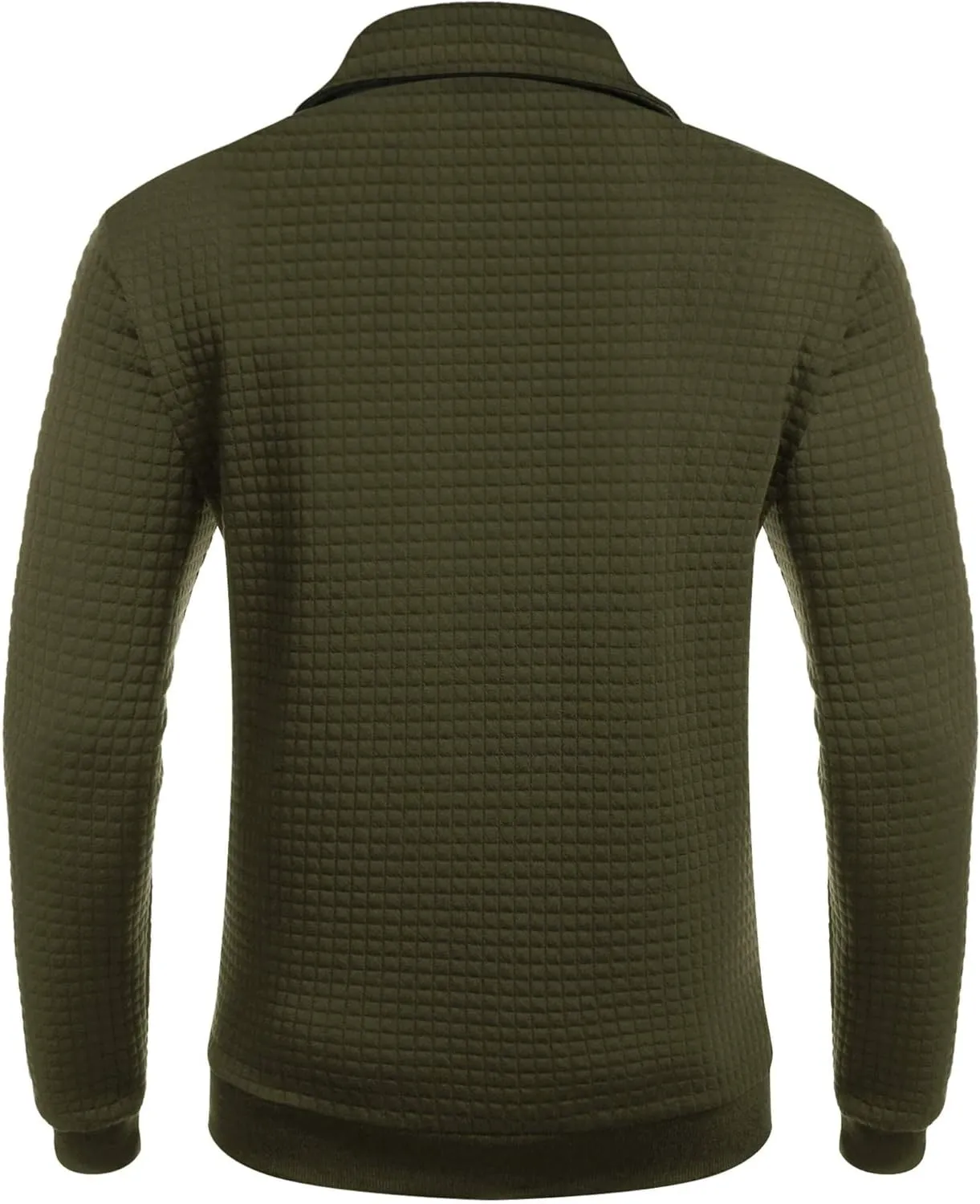 COOFANDY Mens Quarter Zip Sweatshirt Long Sleeve Casual Waffle Pullover Hoodies with Pocket