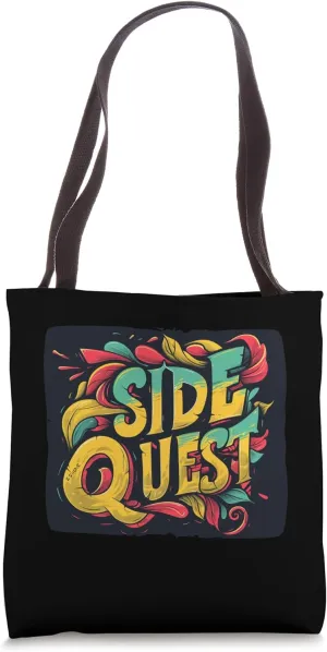 Cool Side Quest Graphic for an Amazing Challenge Tote Bag