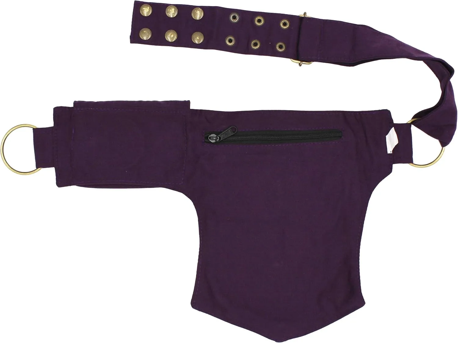Cotton Practical Fannypack Waistbag Travel Utility Belt-Plum