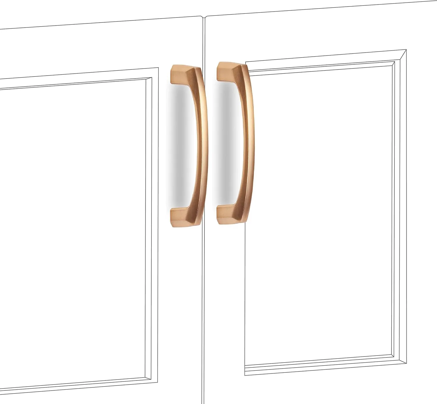 COTYKILEY 10 Pack 3.75Inch(96mm) Champagne Copper Kitchen Cabinet Handles Brushed Brass Cabinet Pulls Cabinet Door Handles Gold Kitchen Cabinet Hardware Cupboard Drawer Pulls Dresser Handles