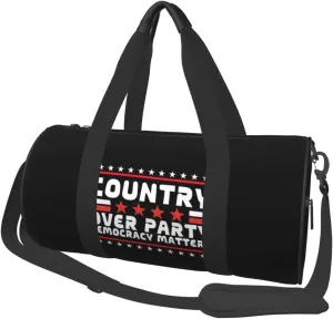 Country Over Party, Democracy Matters Duffel Bag Gym Bag Travel Sports Tote Large Foldable Beach Swim Yoga9