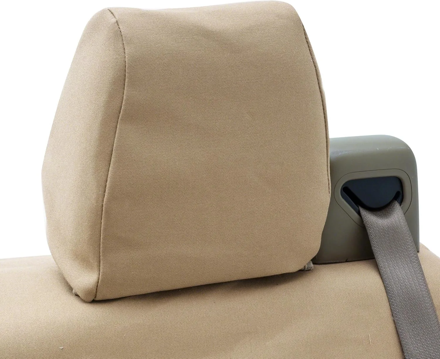 Coverking Custom Fit Front 50/50 High Back Bucket Seat Cover for Select Mazda MX-5 Miata Models - Polycotton Drill (Cashmere)