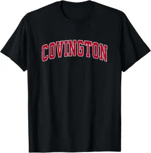 Covington Georgia GA Vintage Sports Design Red Design T-Shirt