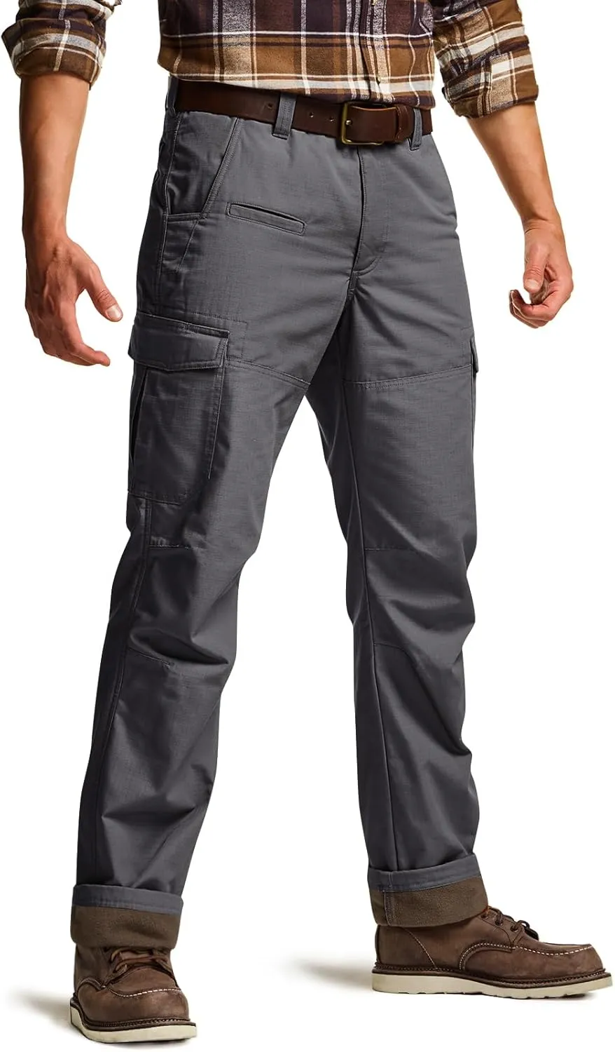 CQR Men's Winter Tactical Cargo Pants, Thermal Fleece Lined Outdoor Snow Ski Hiking Work