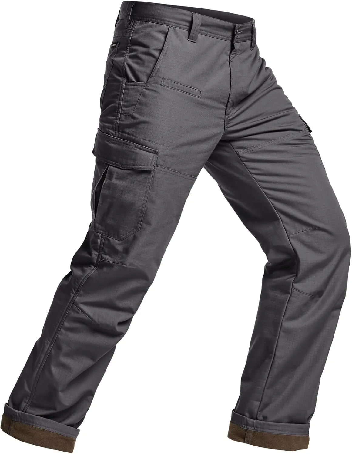 CQR Men's Winter Tactical Cargo Pants, Thermal Fleece Lined Outdoor Snow Ski Hiking Work