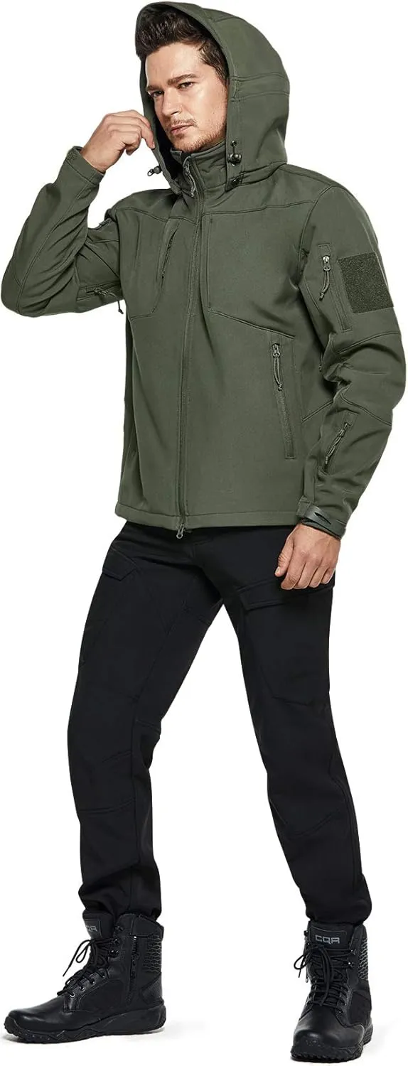 CQR Men's Winter Waterproof Softshell Fleece-Lined Snow Ski Pants, Thermal Outdoor Cargo Work Hiking Pants