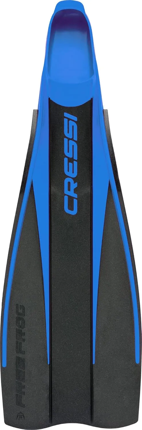 Cressi High Duty Full Foot Pocket Scuba Diving Fins | Hi-Surface: Below Blade Foot Pocket | Free Frog: Made in Italy