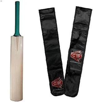 Cricket plain bat , made of kashmir willow full size for playing with leather ball , for 14  to above yr
