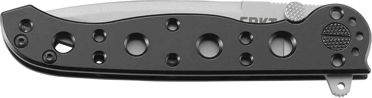CRKT M16-01S EDC Folding Pocket Knife: Everyday Carry, Satin Blade, Frame Lock, Stainless Steel Handle, Reversible Pocket Clip