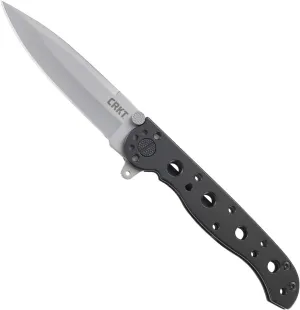 CRKT M16-01S EDC Folding Pocket Knife: Everyday Carry, Satin Blade, Frame Lock, Stainless Steel Handle, Reversible Pocket Clip