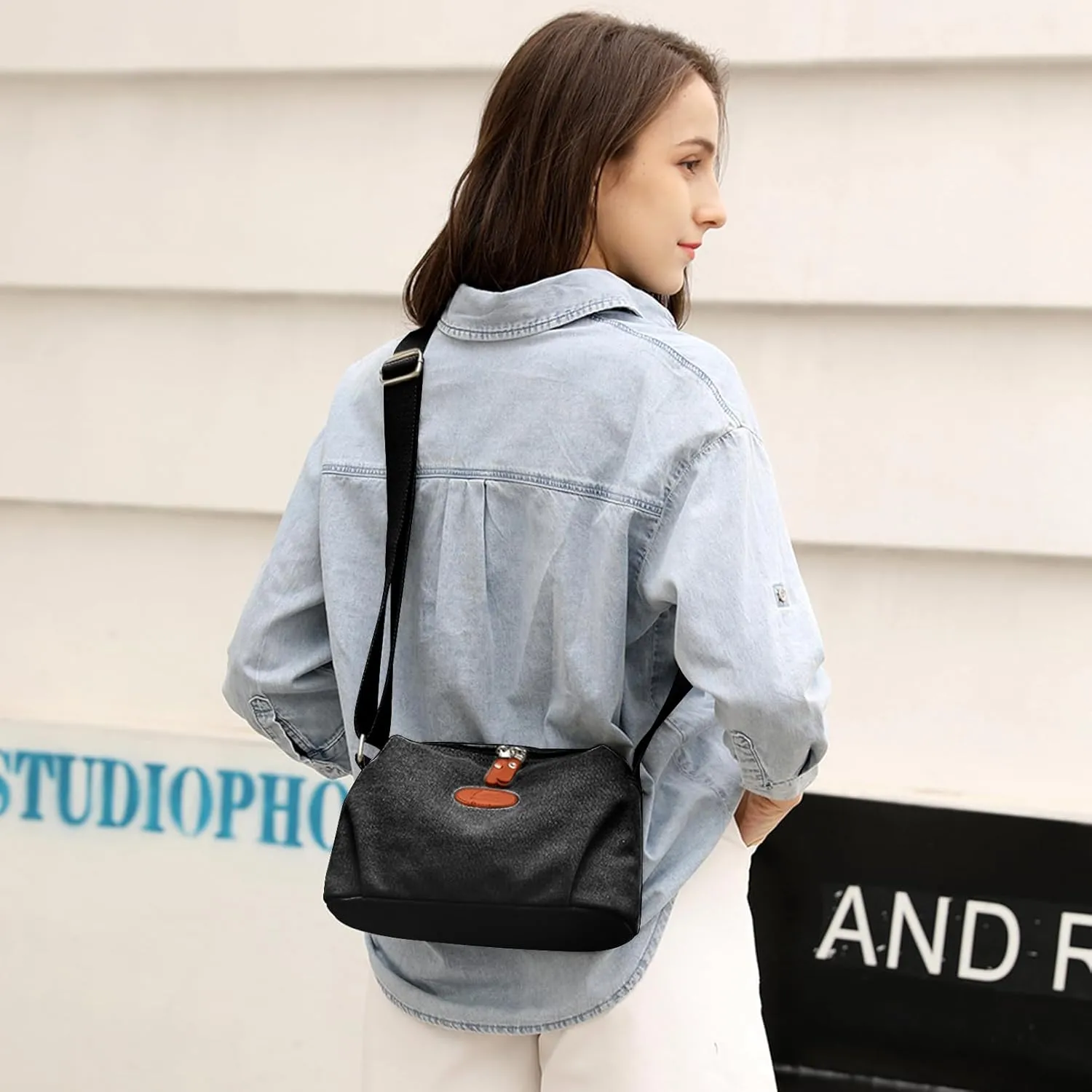 Crossbody Bag for Women Small Canvas Lightweight Casual Purses for Travel Daily