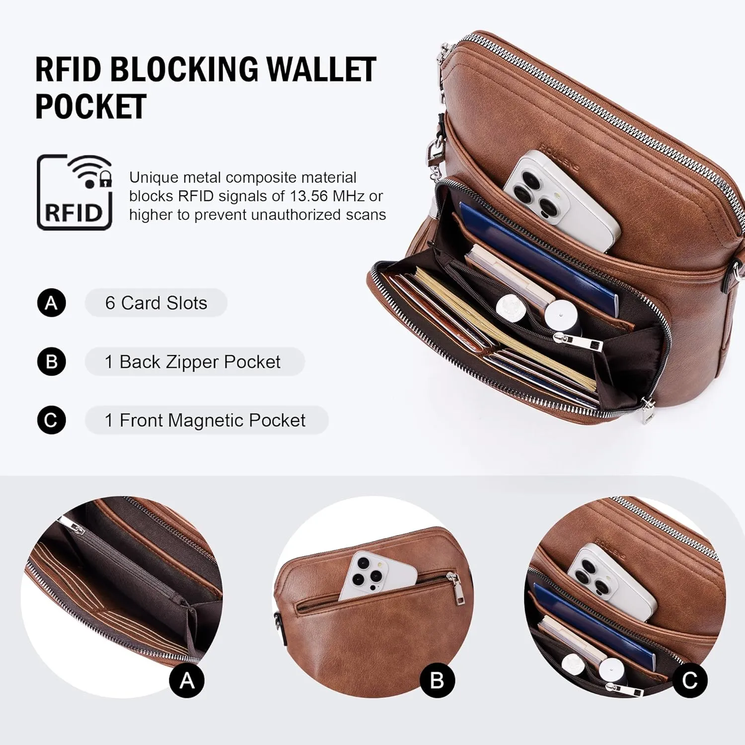 Crossbody Purse for Women,Lightweight Medium Crossbody Bag Soft Leather Women's Shoulder Handbags with Tassel