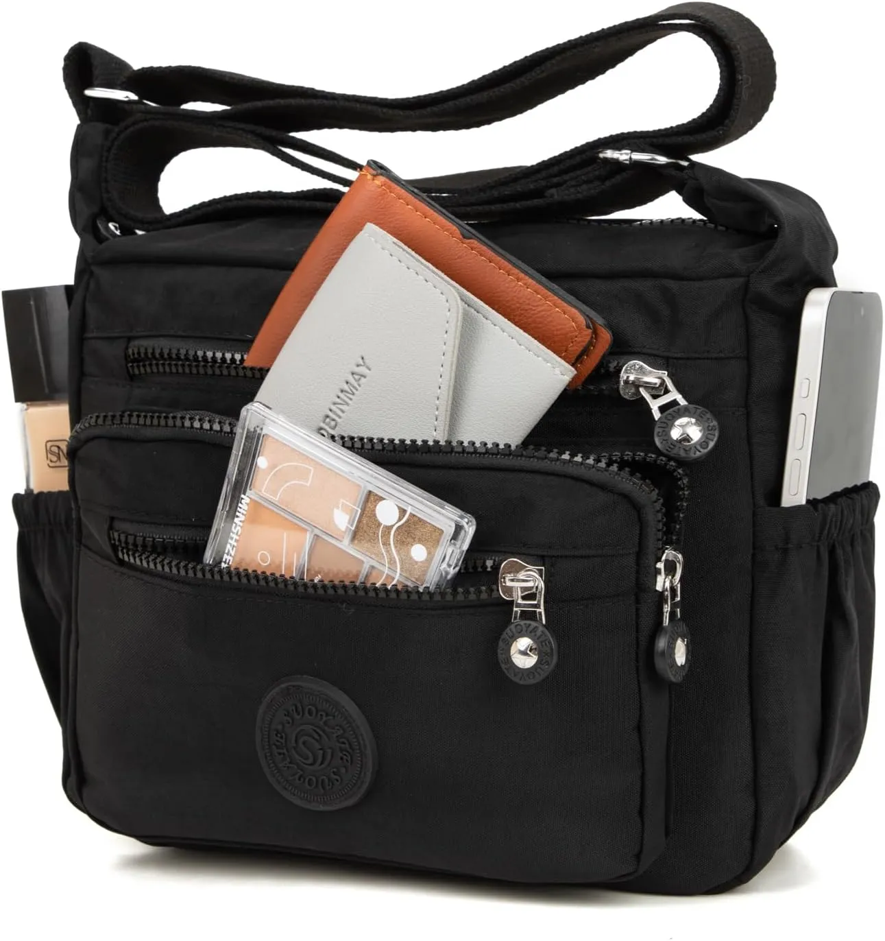 Crossbody Purses for Women Lightweight Shoulder Handbags Waterproof Nylon Travel Bag Ladies Pocketbooks