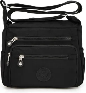 Crossbody Purses for Women Lightweight Shoulder Handbags Waterproof Nylon Travel Bag Ladies Pocketbooks