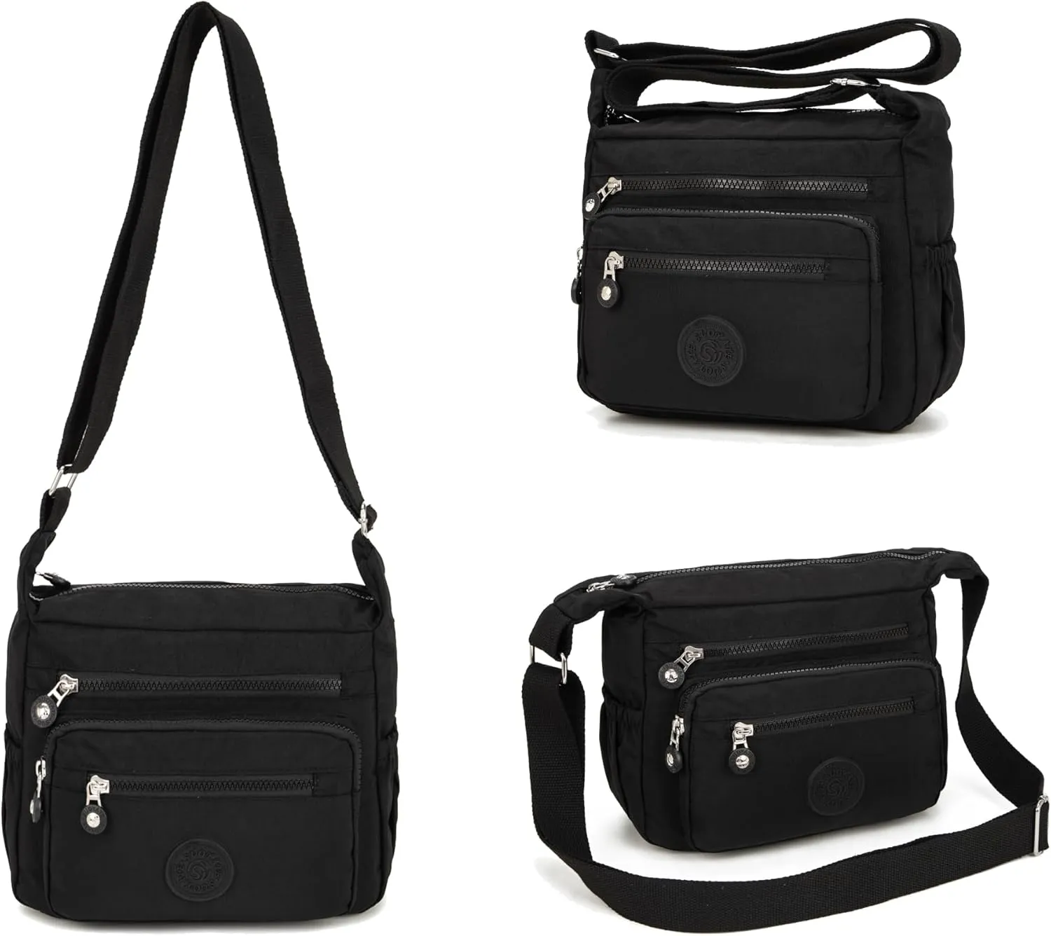 Crossbody Purses for Women Lightweight Shoulder Handbags Waterproof Nylon Travel Bag Ladies Pocketbooks