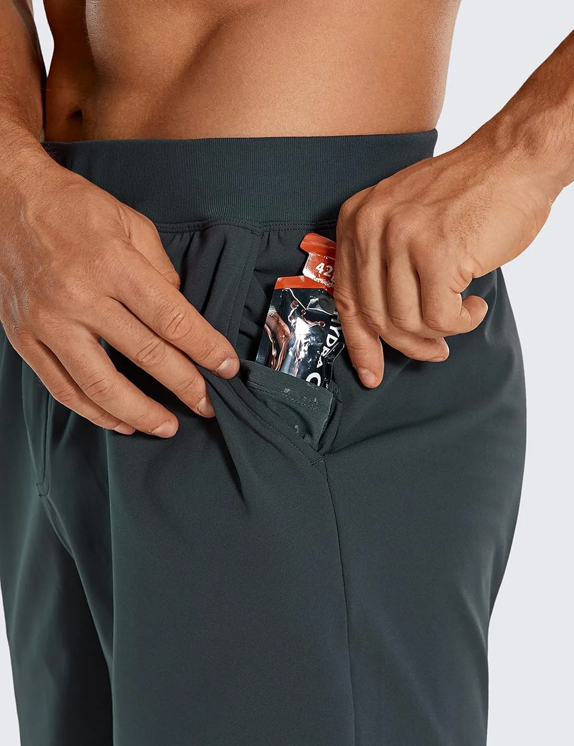 CRZ YOGA Men's Four-Way Stretch Workout Shorts - 7'' Soft Durable for Casual Athletic with Pockets