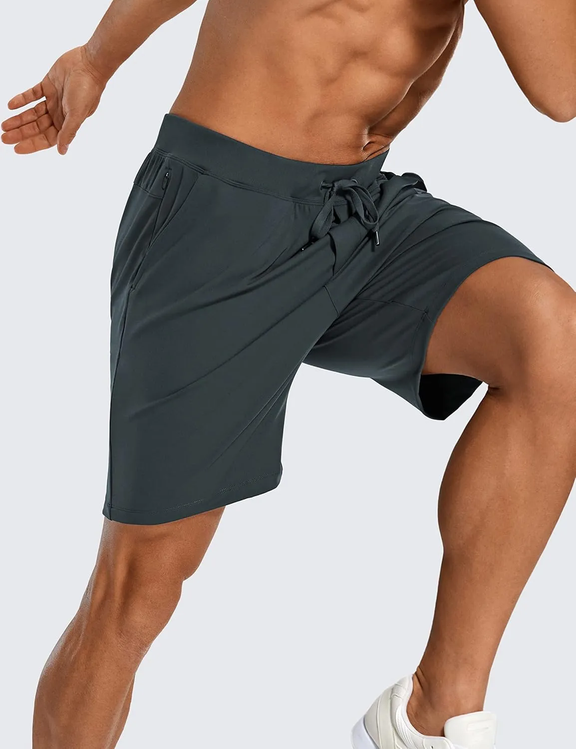 CRZ YOGA Men's Four-Way Stretch Workout Shorts - 7'' Soft Durable for Casual Athletic with Pockets