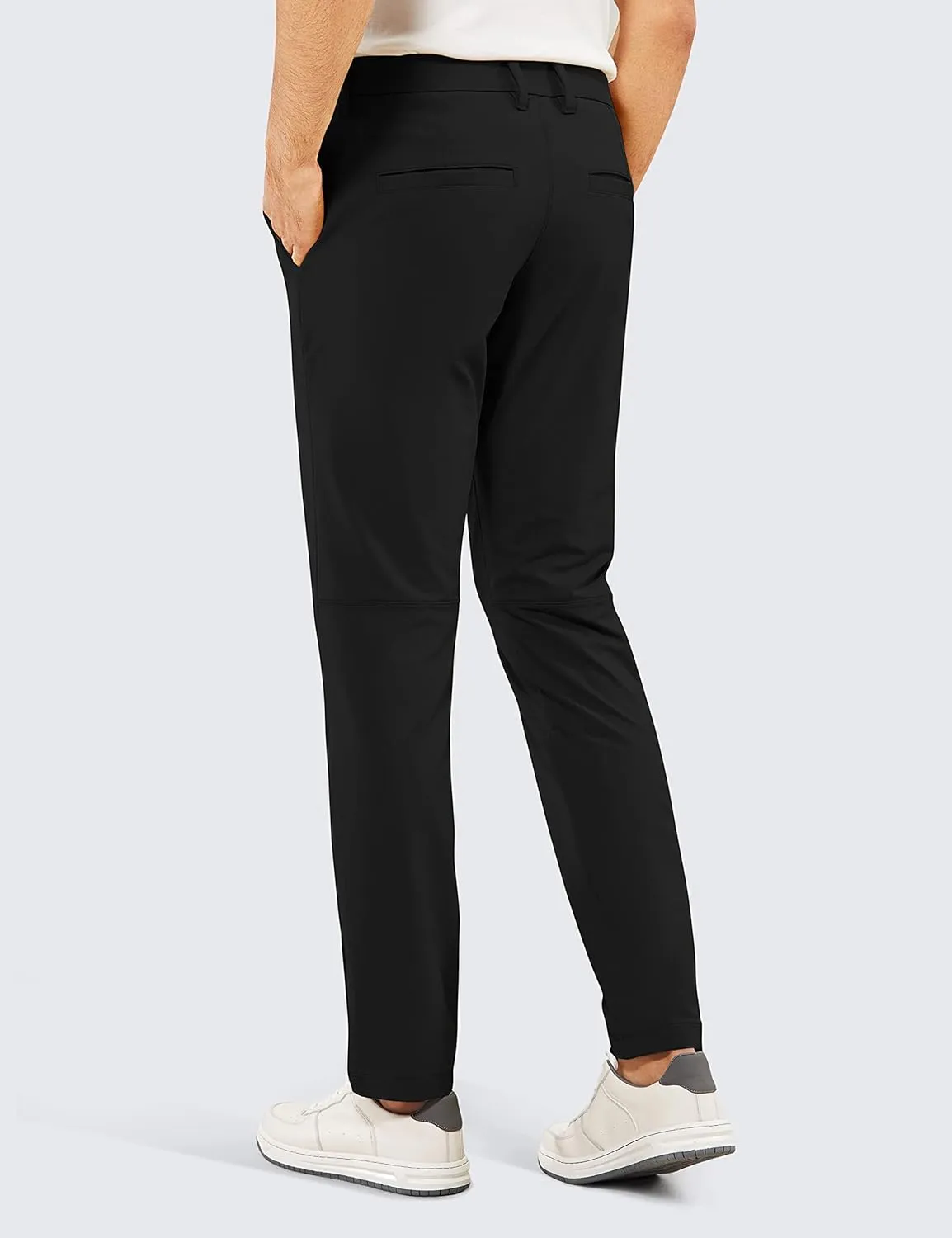 CRZ YOGA Men's Stretch Golf Pants - 31"/33"/35'' Slim Fit Stretch Waterproof Outdoor Thick Golf Work Pant with Pockets