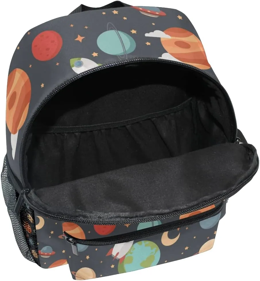 Cute Kids Back Pack Custom Kid's Name Toddler Backpack,Personalized Backpack with Name/Text Daycare Bag,Customization Planet Nursery Bag Preschool Backpack Baby Diaper Bag, multi