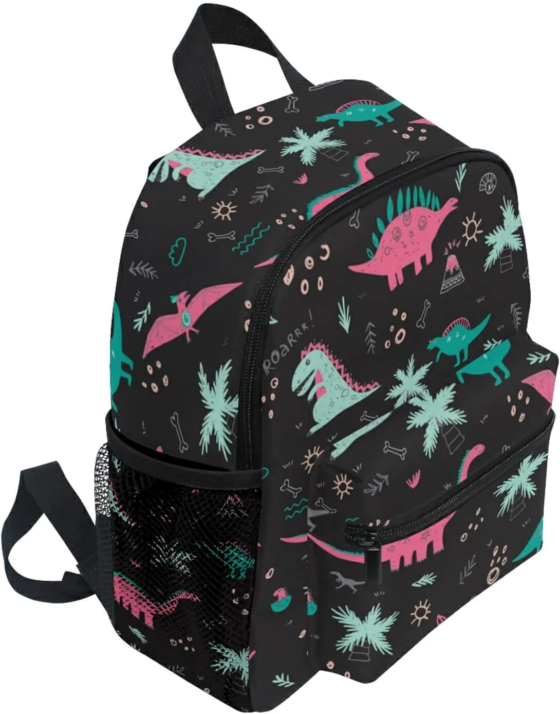 Cute Kid's Toddler Backpack Dinosaur Sun Palm Tree Schoolbag for Boys Girls,Kindergarten Children Bag Preschool Bag with Chest Clip 20210430