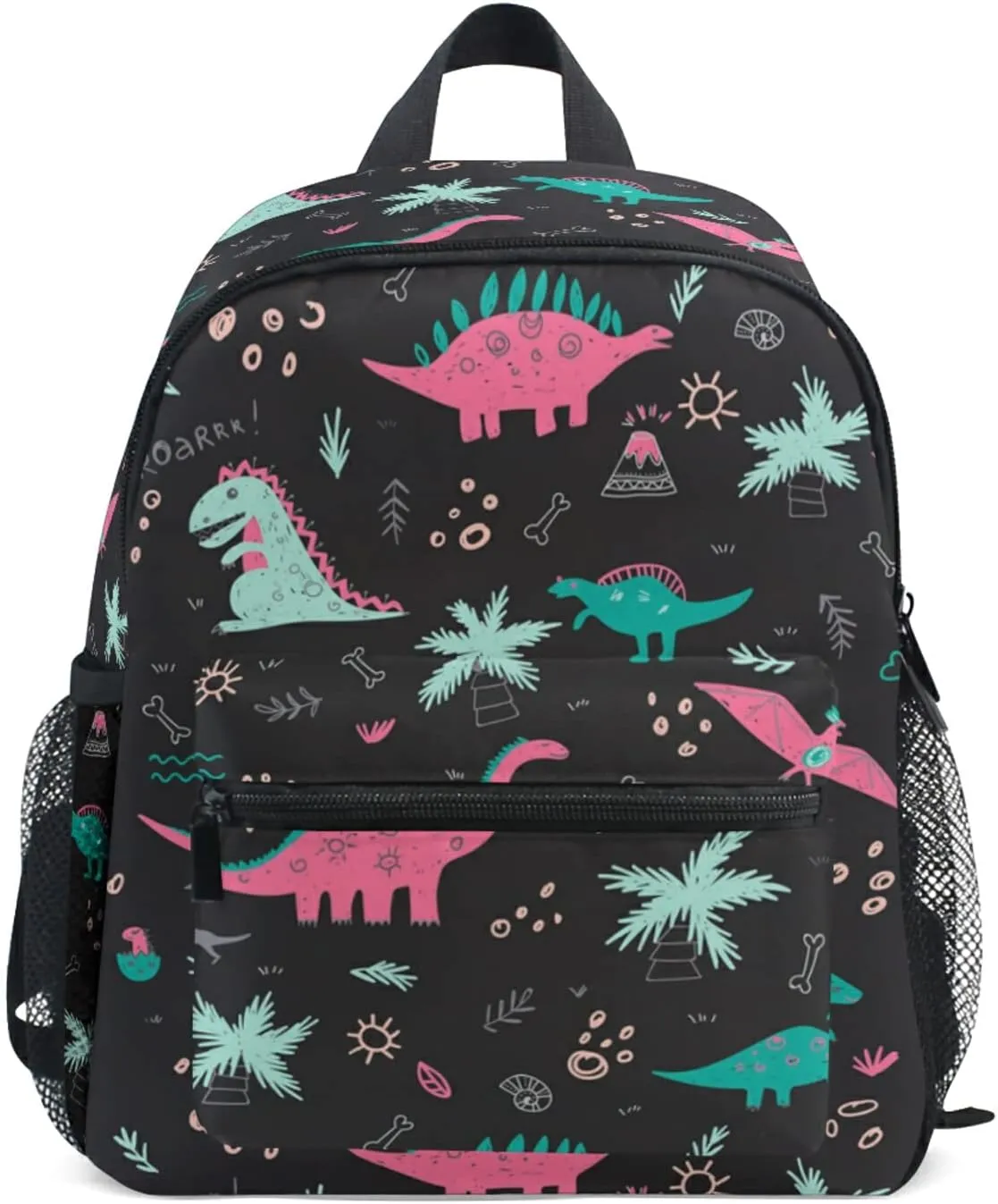 Cute Kid's Toddler Backpack Dinosaur Sun Palm Tree Schoolbag for Boys Girls,Kindergarten Children Bag Preschool Bag with Chest Clip 20210430